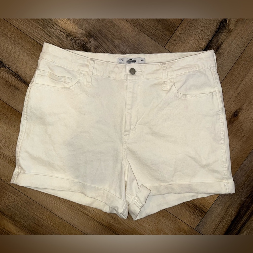 Hollister White Jean Shorts